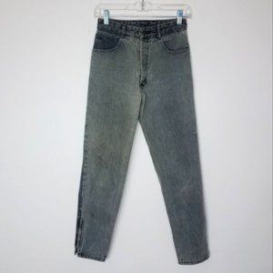 Guess Vintage High Rise Mom Jean Zippered Ankle Black 29